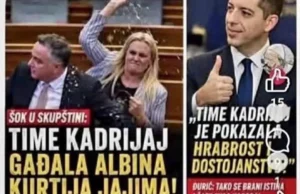 VV-ja përhap një ballinë të rreme për Time Kadrijajn, kinse deputetja e AAK-së u lavdërua nga Gjuriç